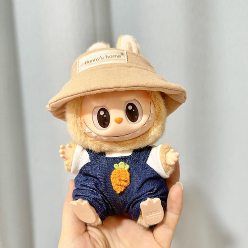 Labubu Clothes Set Outfit - Denim Overalls (No Dolls)