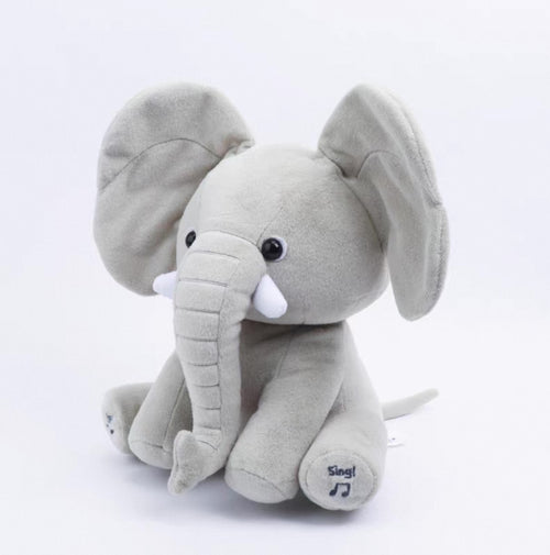 Peek a Boo Elephant Toy - Interactive Singing Elephant Teddy With Flapping Ears