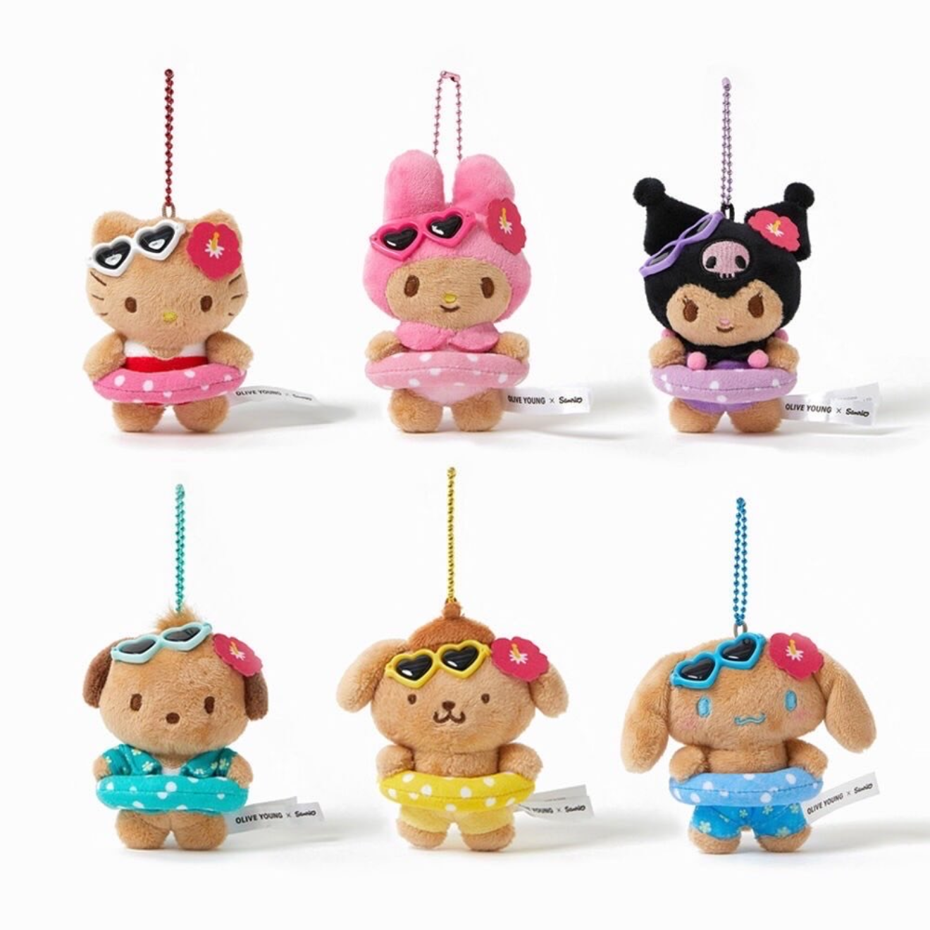 (Pre-Order) Sanrio x Olive Young Tanning Doll Keychain