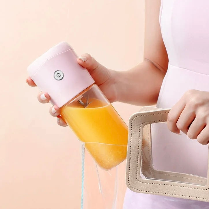 Mini Portable Juice Blender (Individual Blender for Gym Office Home Travel Pink)