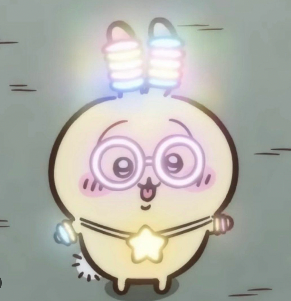 Chiikawa Usagi Glow Stick Plush Doll Keychain