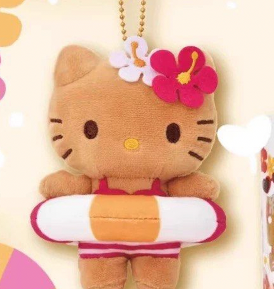Sanrio Hello Kitty Tanning Doll Keychain (Japan lottery limited edition)