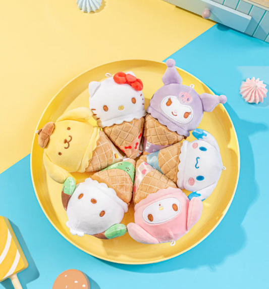 Sanrio characters Ice Cream Cone Series Plush Relaxing Toy