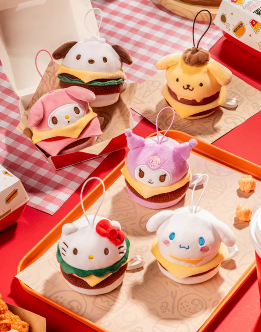 Sanrio characters Burger Series Plush Relaxing Toy