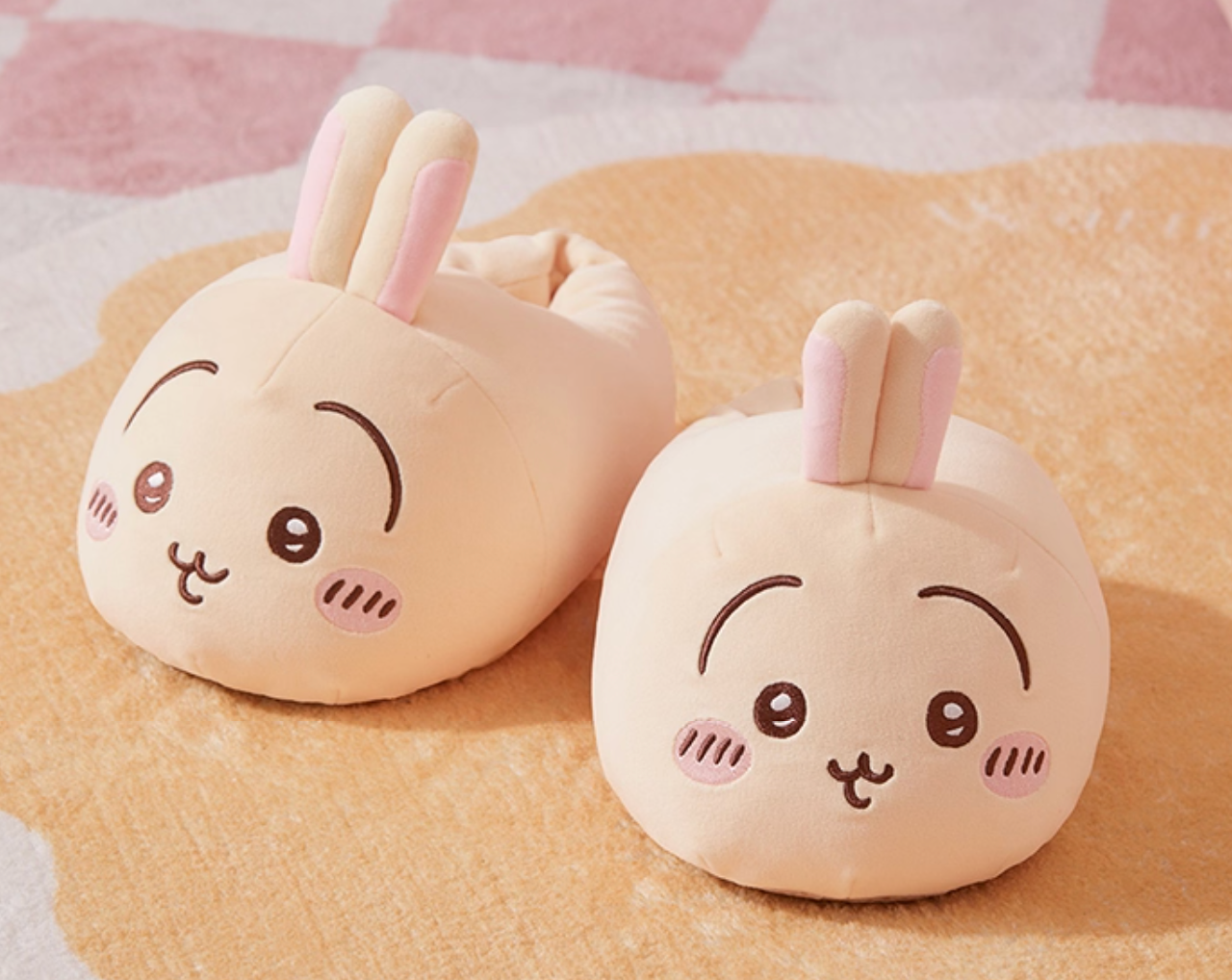 ChiiKawa X Miniso | ChiiKawa Hachiware Usagi Plush Slippers - Kawaii items Cute Shoes
