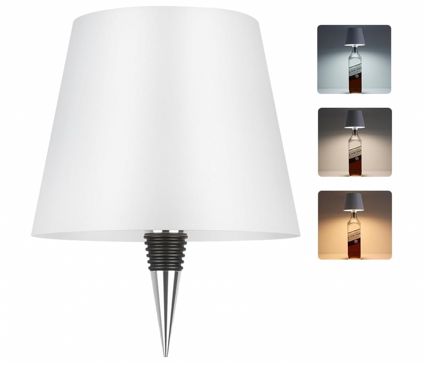 Wireless Bottle Lamp 3-Color Touch Control