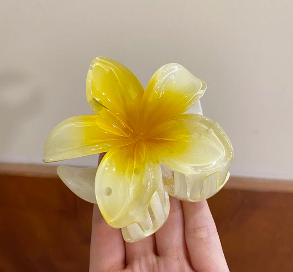 Tropical Flower Hair Claw Clips