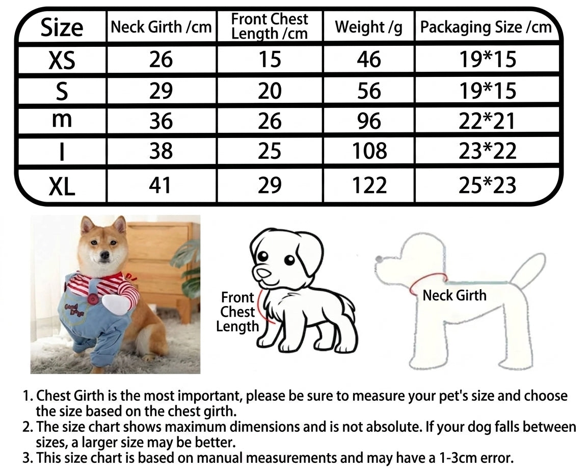 Pet Deadly Doll Halloween Costume - Cat/Dog