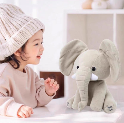 Peek a Boo Elephant Toy - Interactive Singing Elephant Teddy With Flapping Ears