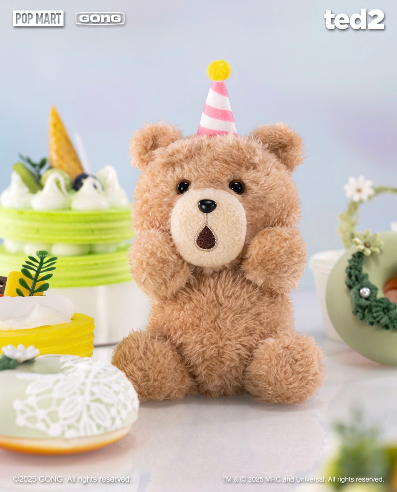 Pop Mart Blind Box - Ted2 Teddy Bear Action Plush Pendant