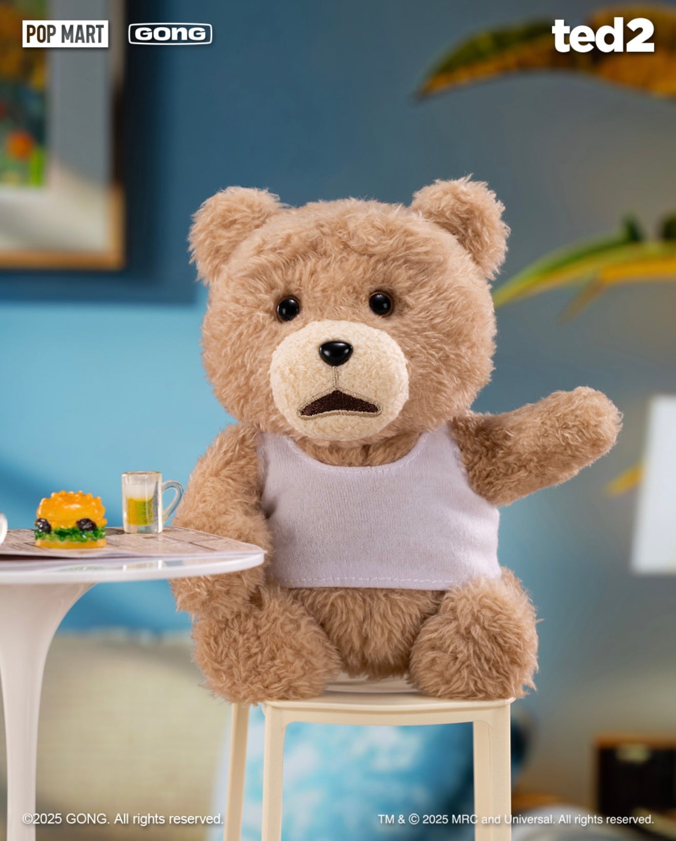 Pop Mart Blind Box - Ted2 Teddy Bear Action Plush Pendant