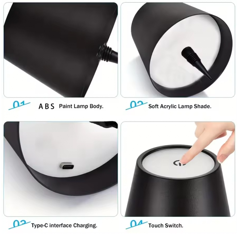 Wireless Bottle Lamp 3-Color Touch Control