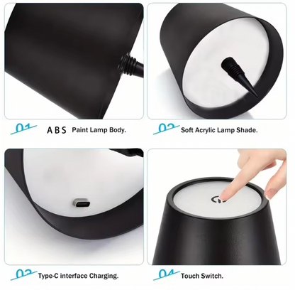 Wireless Bottle Lamp 3-Color Touch Control