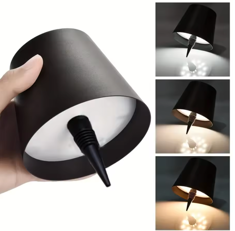 Wireless Bottle Lamp 3-Color Touch Control
