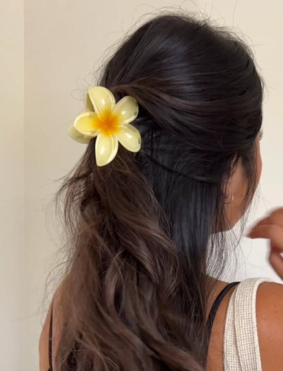 Tropical Flower Hair Claw Clips
