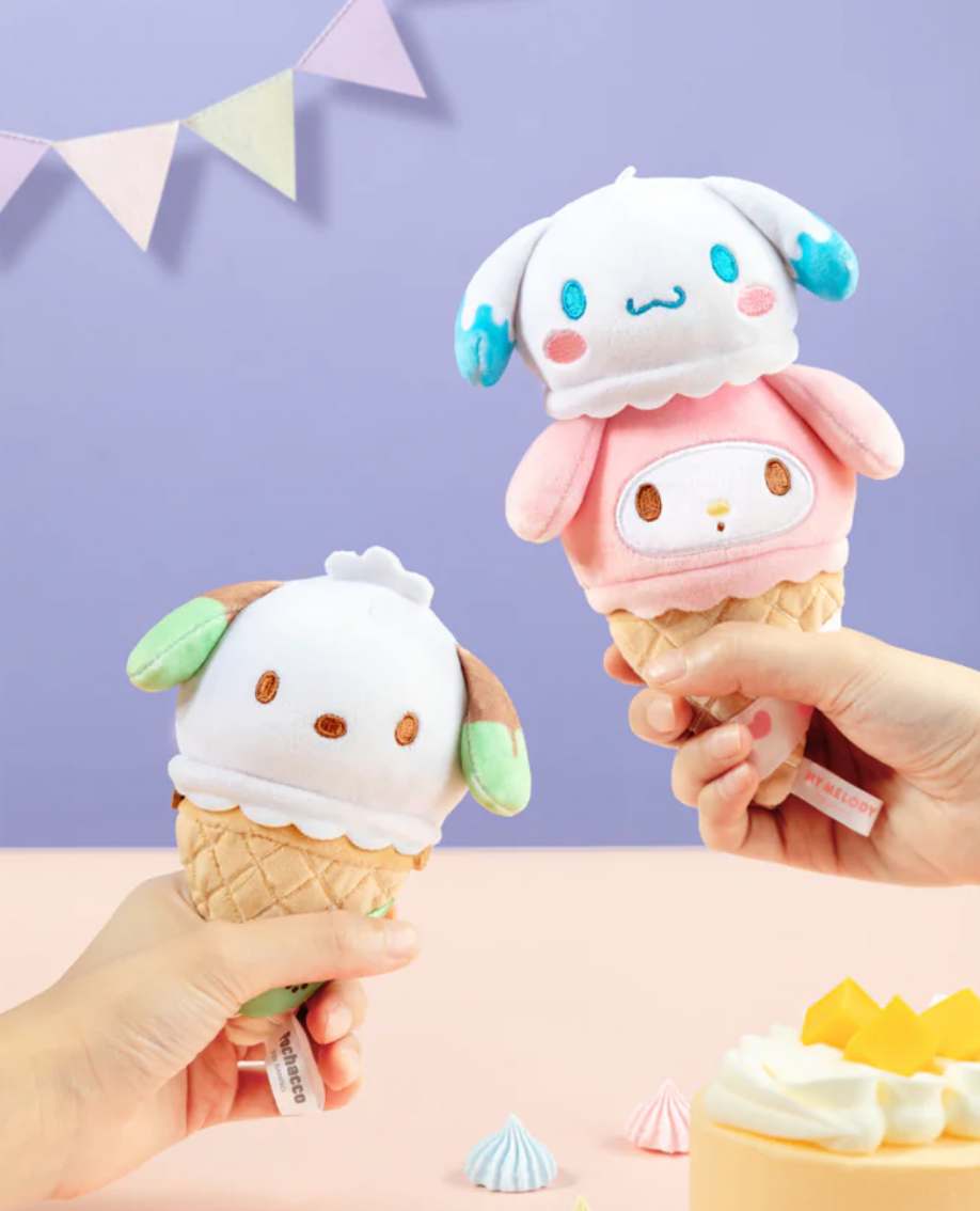 Sanrio characters Ice Cream Cone Series Plush Relaxing Toy
