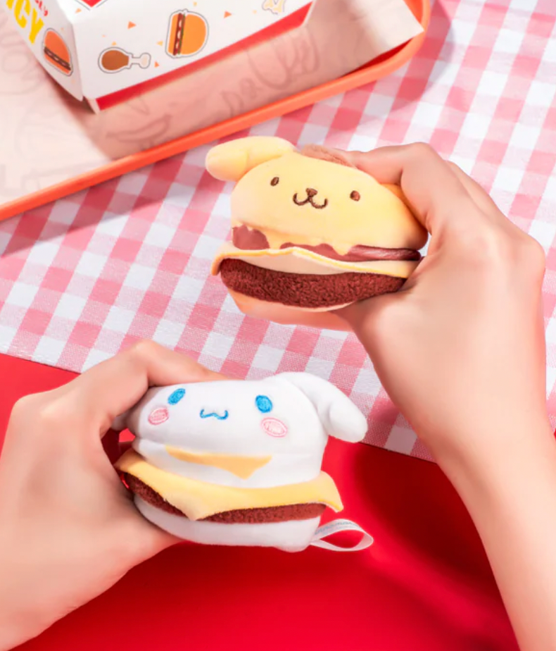 Sanrio characters Burger Series Plush Relaxing Toy