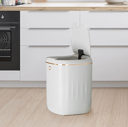 Sensor Automatic Touchless Motion White Smart Rubbish Bin for Bathroom Kitchen