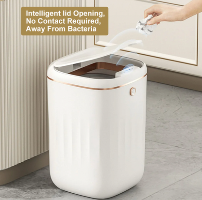 Sensor Automatic Touchless Motion White Smart Rubbish Bin for Bathroom Kitchen