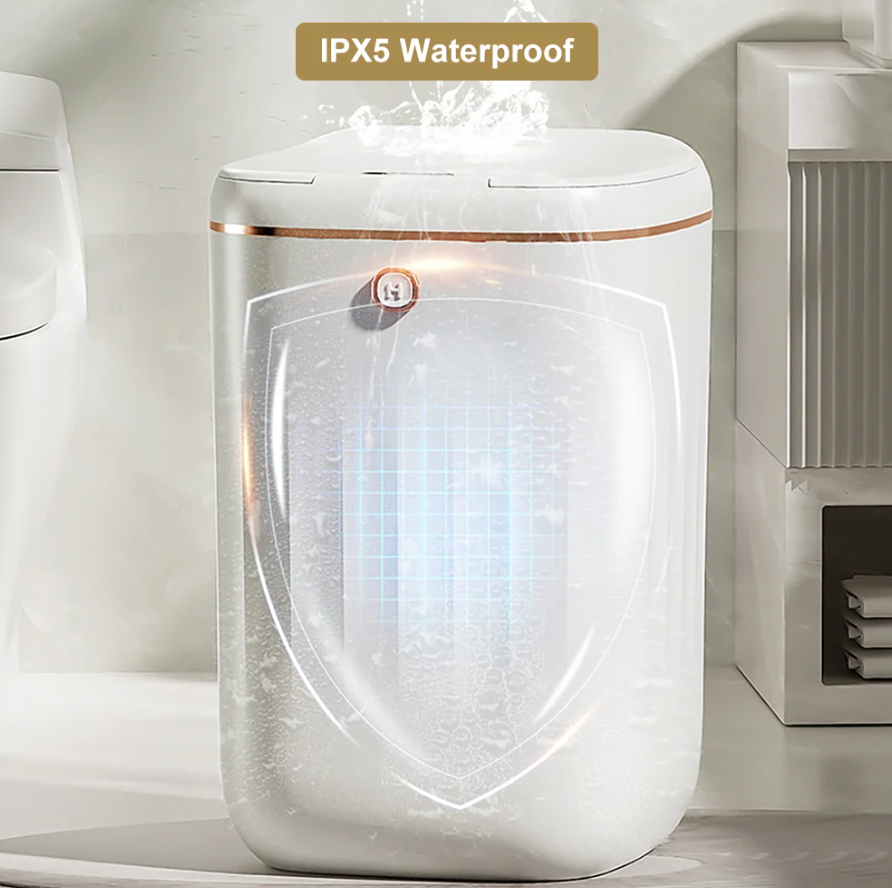 Sensor Automatic Touchless Motion White Smart Rubbish Bin for Bathroom Kitchen