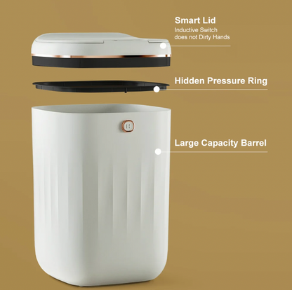 Sensor Automatic Touchless Motion White Smart Rubbish Bin for Bathroom Kitchen