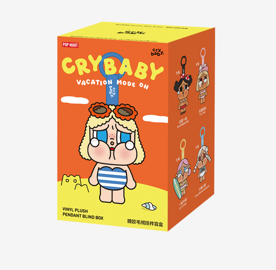 CRYBABY Vacation Mode On Series-Vinyl Plush Pendant Blind Box