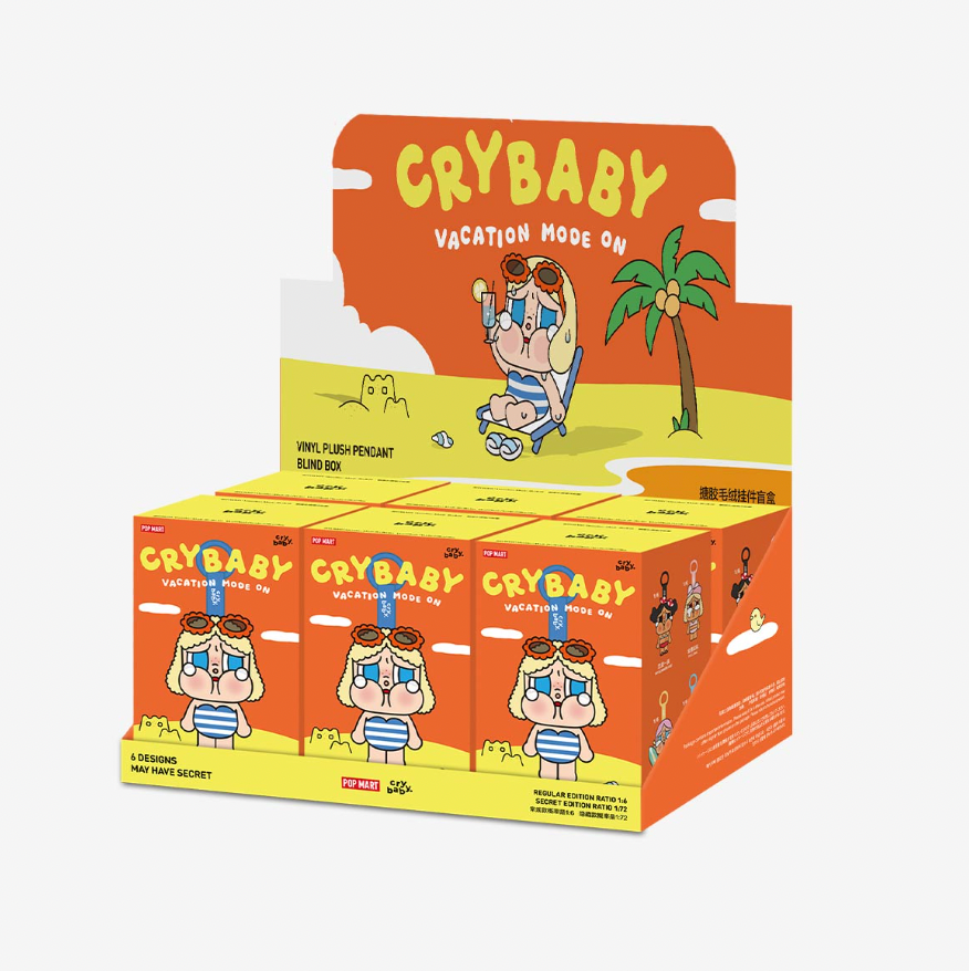 CRYBABY Vacation Mode On Series-Vinyl Plush Pendant Blind Box