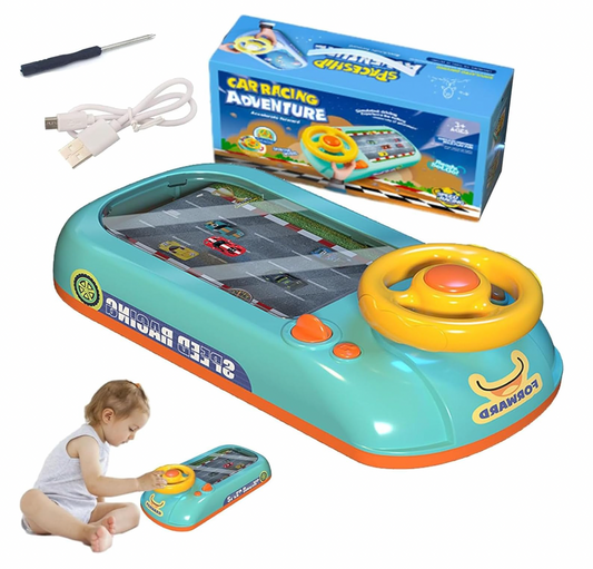 Car Racing Adventure Toy - Toddler Simulated Driving Racing Car Game