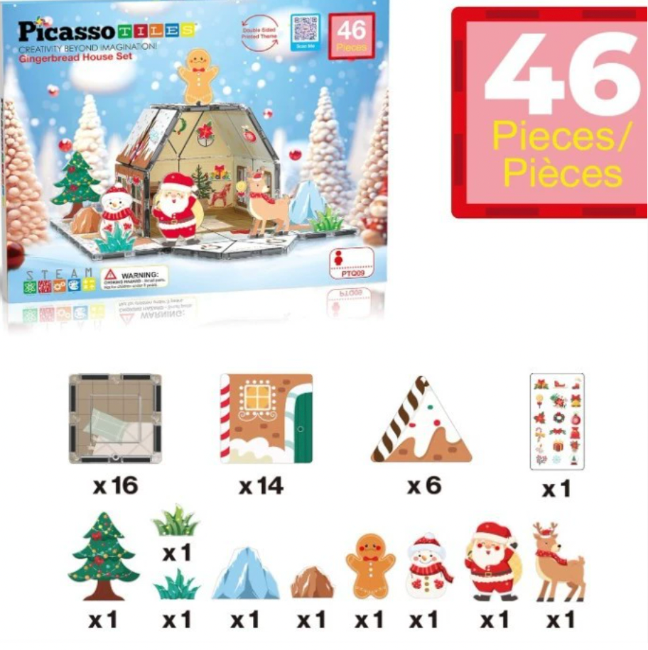 Magnetic Gingerbread House Building Set
