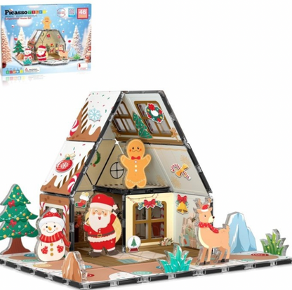Magnetic Gingerbread House Building Set