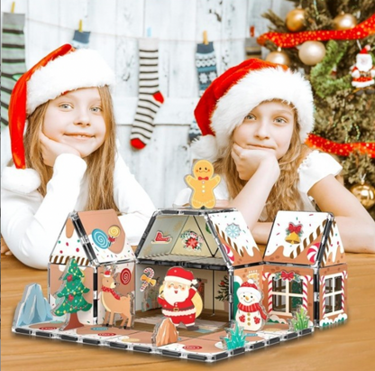 Magnetic Gingerbread House Building Set