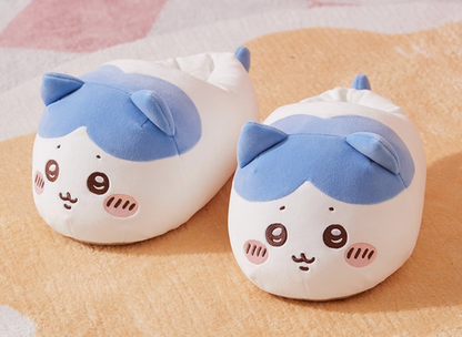 ChiiKawa X Miniso | ChiiKawa Hachiware Usagi Plush Slippers - Kawaii items Cute Shoes