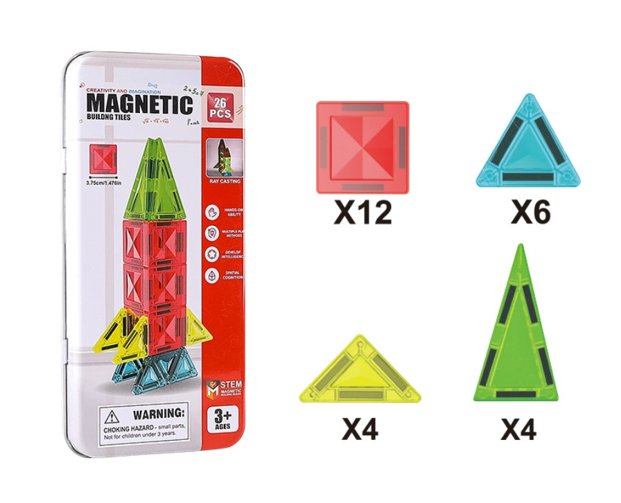 Magnetic Building Tiles - Travel Size