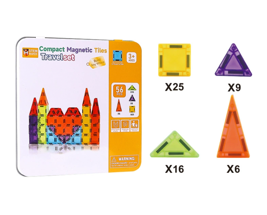 Magnetic Building Tiles - Travel Size