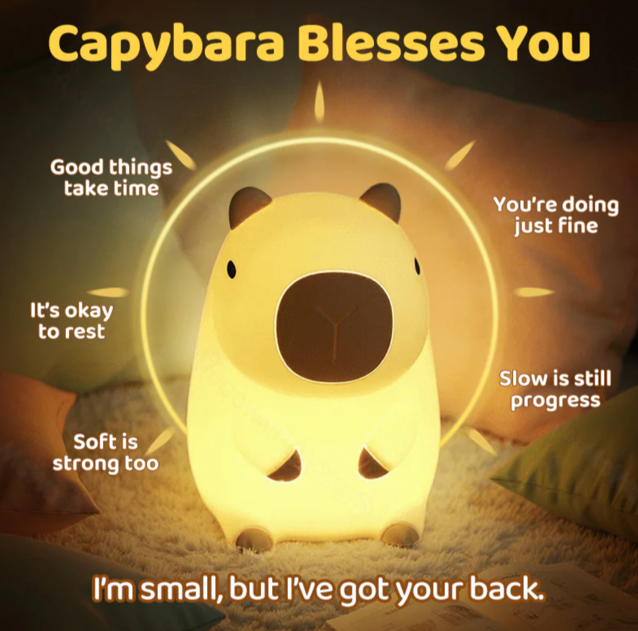 Capybara Squishy Night Light - Perfect Gift 🎁