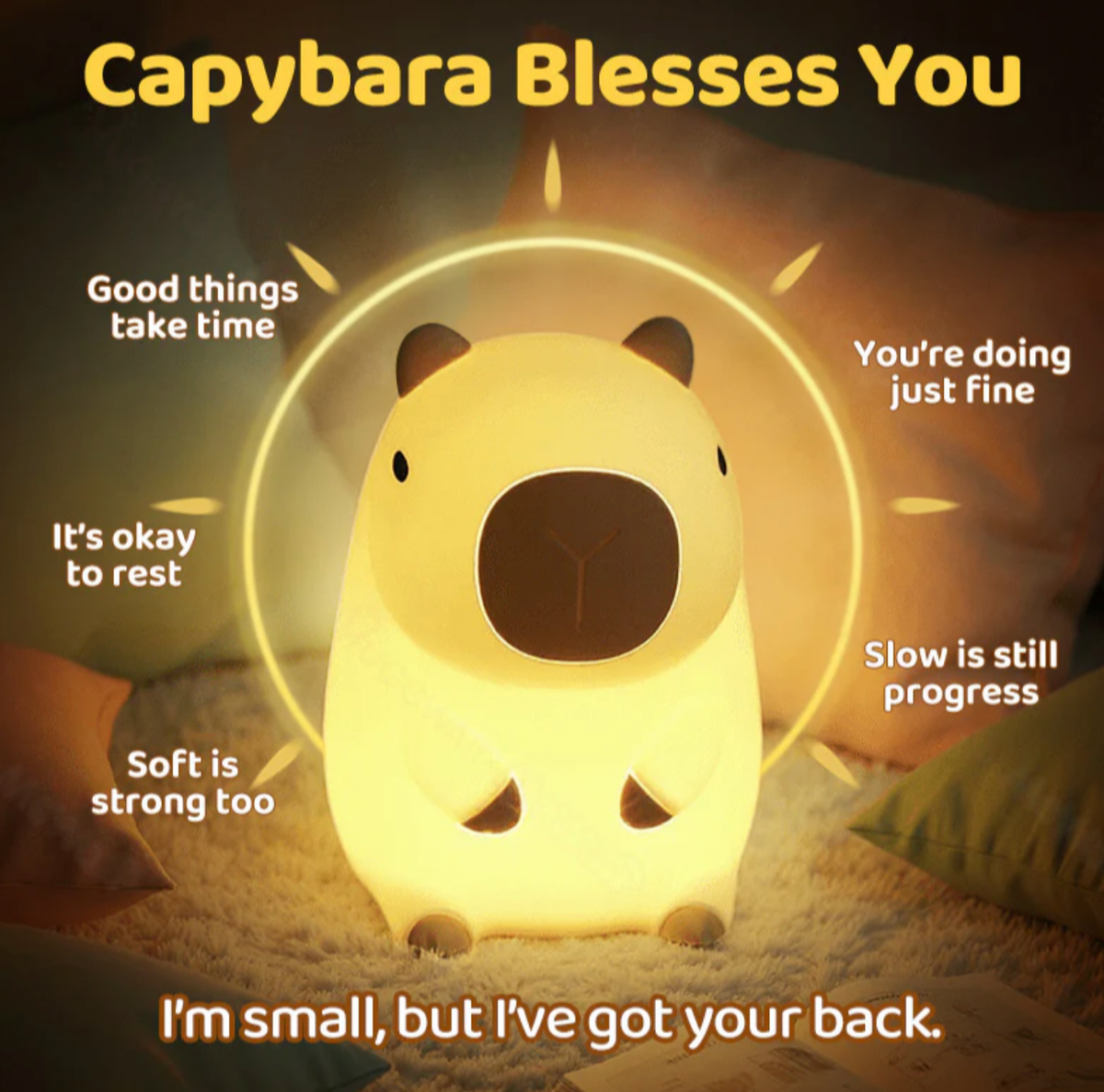 Capybara Squishy Night Light - Perfect Gift 🎁