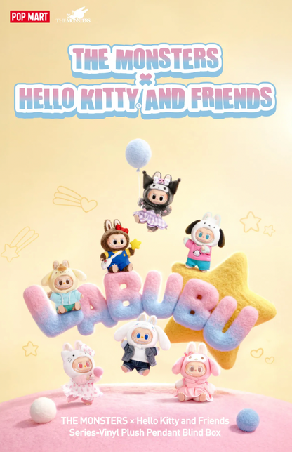 THE MONSTERS × Hello Kitty and Friends Series-Vinyl Plush Pendant Blind Box
