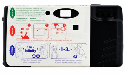 Retocolor Emoticon 400 35mm Disposable Film Camera 27EXP, ISO400, Color Negative Film, Focus Free, Easy to Use, Built in Flash, Single Use (Film and Battery Included)