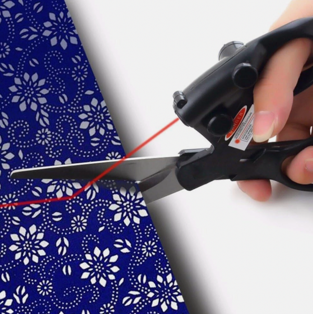 Laser-Guided Fabric Craft Scissors