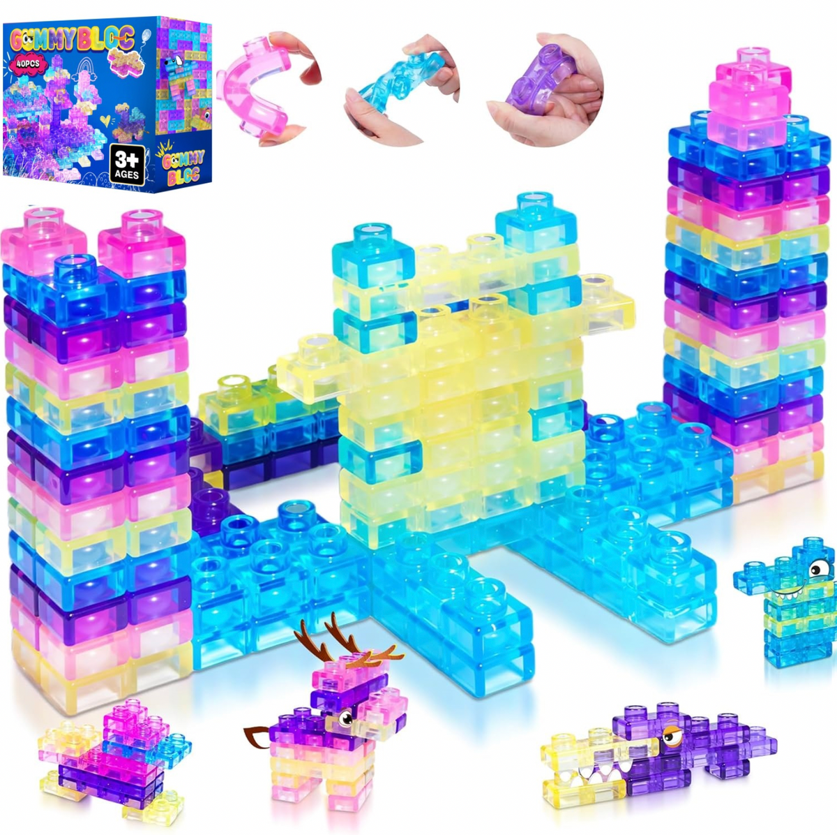Sensory Soft Squishy Building Blocks Toy Set