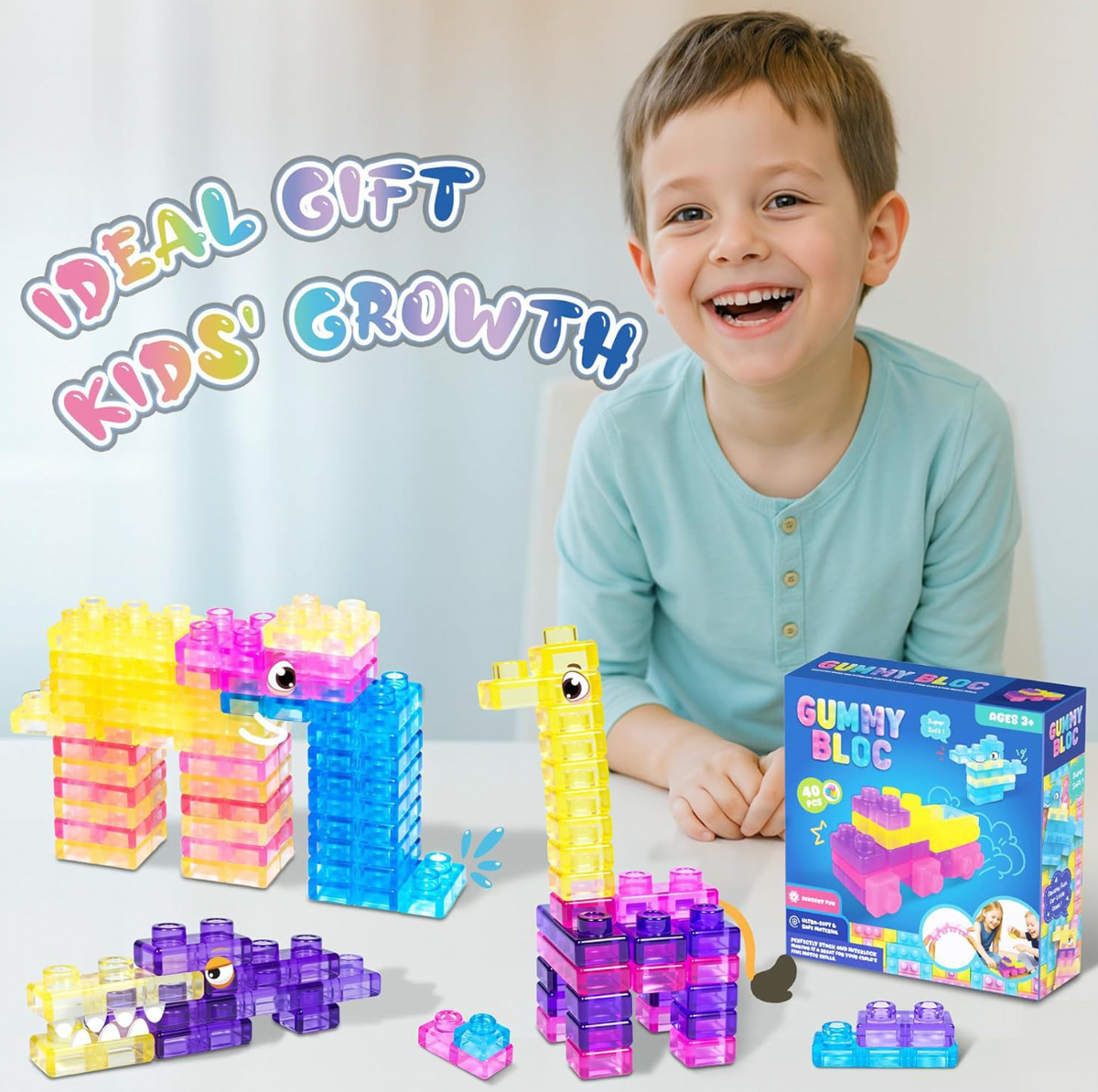Sensory Soft Squishy Building Blocks Toy Set