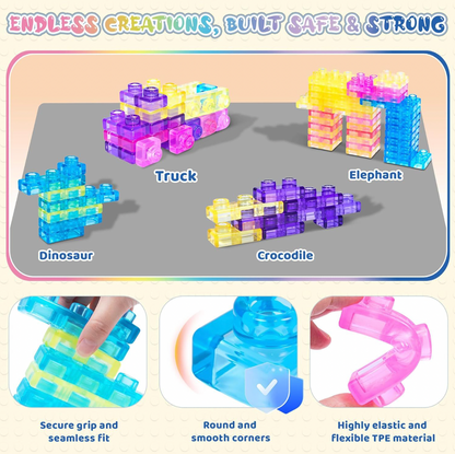 Sensory Soft Squishy Building Blocks Toy Set