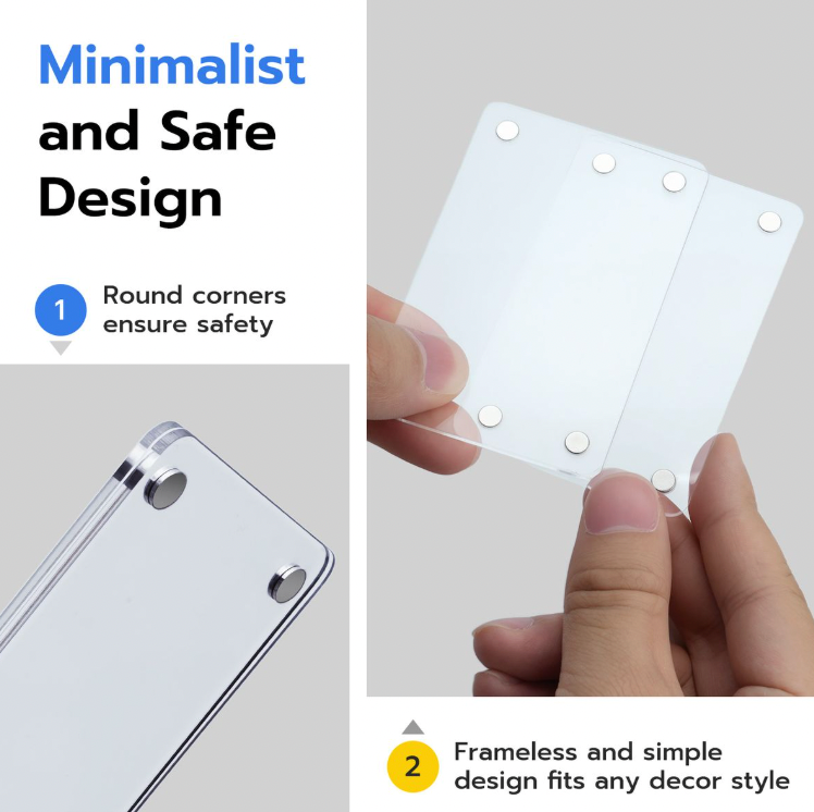 Magnet Photo Display Picture Frames (3 pack)