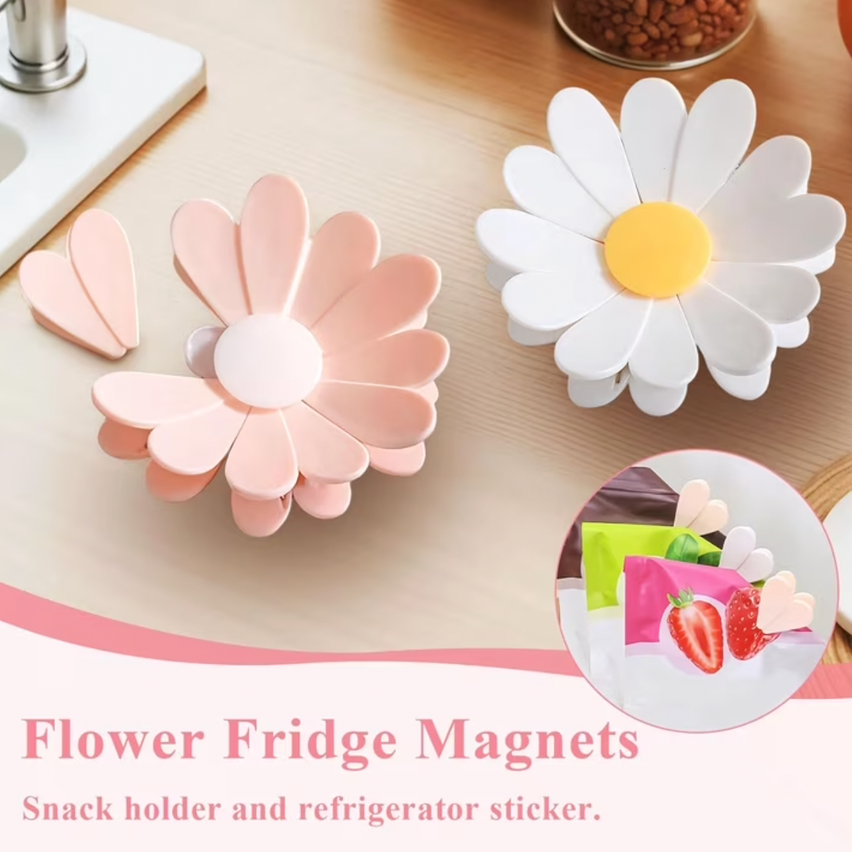 Flower Magnet Sealing Bag Clips (2pcs)