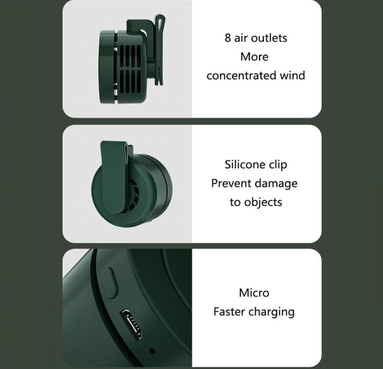 Portable Silent Mini Bladeless Electric Fan