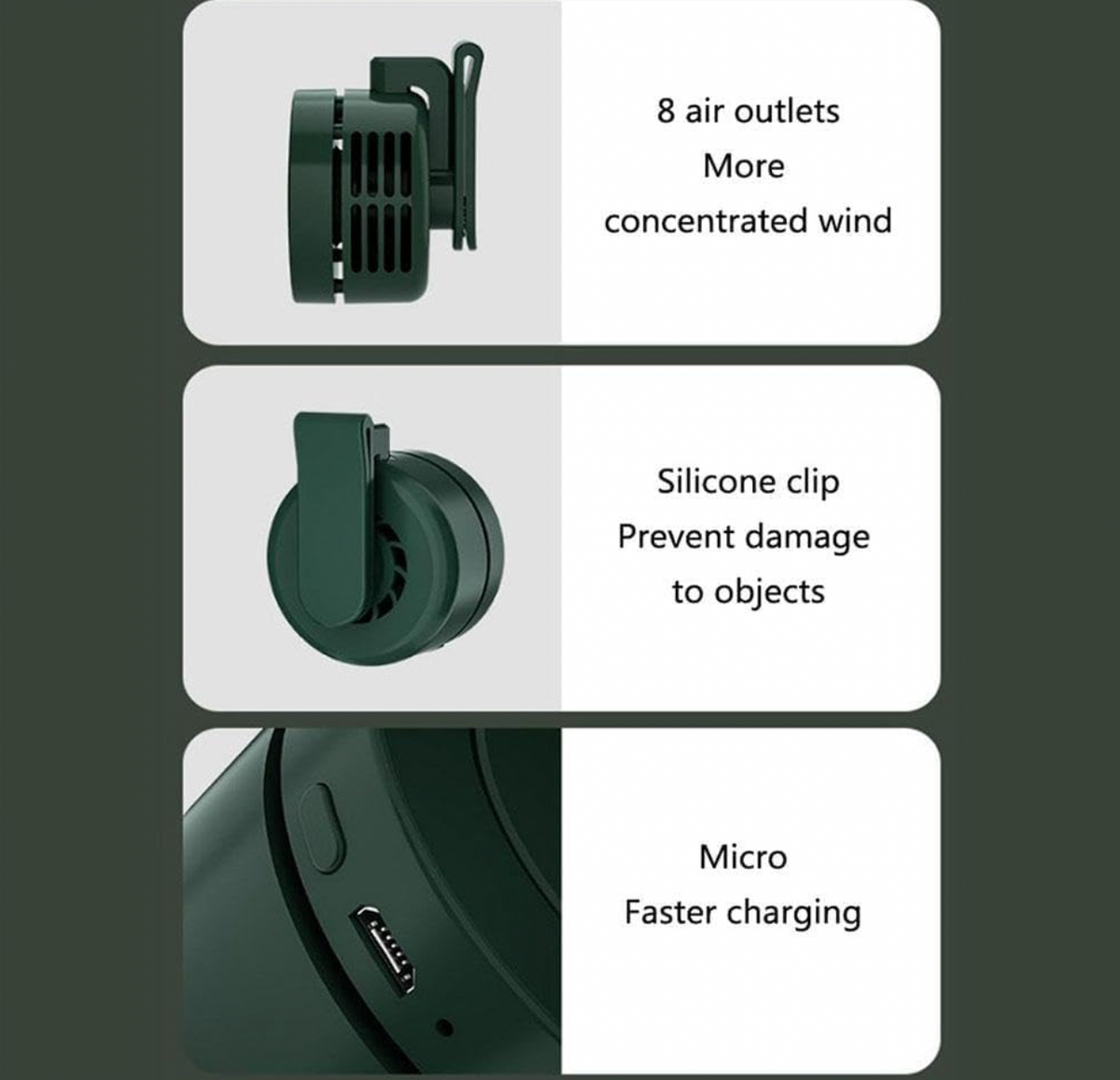 Portable Silent Mini Bladeless Electric Fan