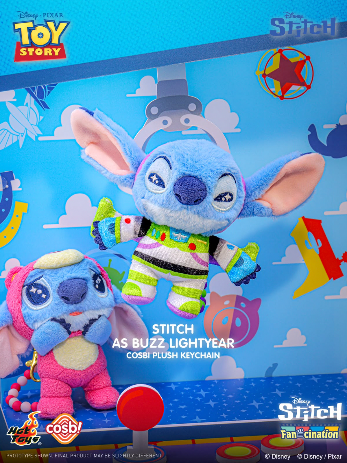 Hot Toys Disney Toy Story Stitch Cosbi Plush Keychain - Blind Box