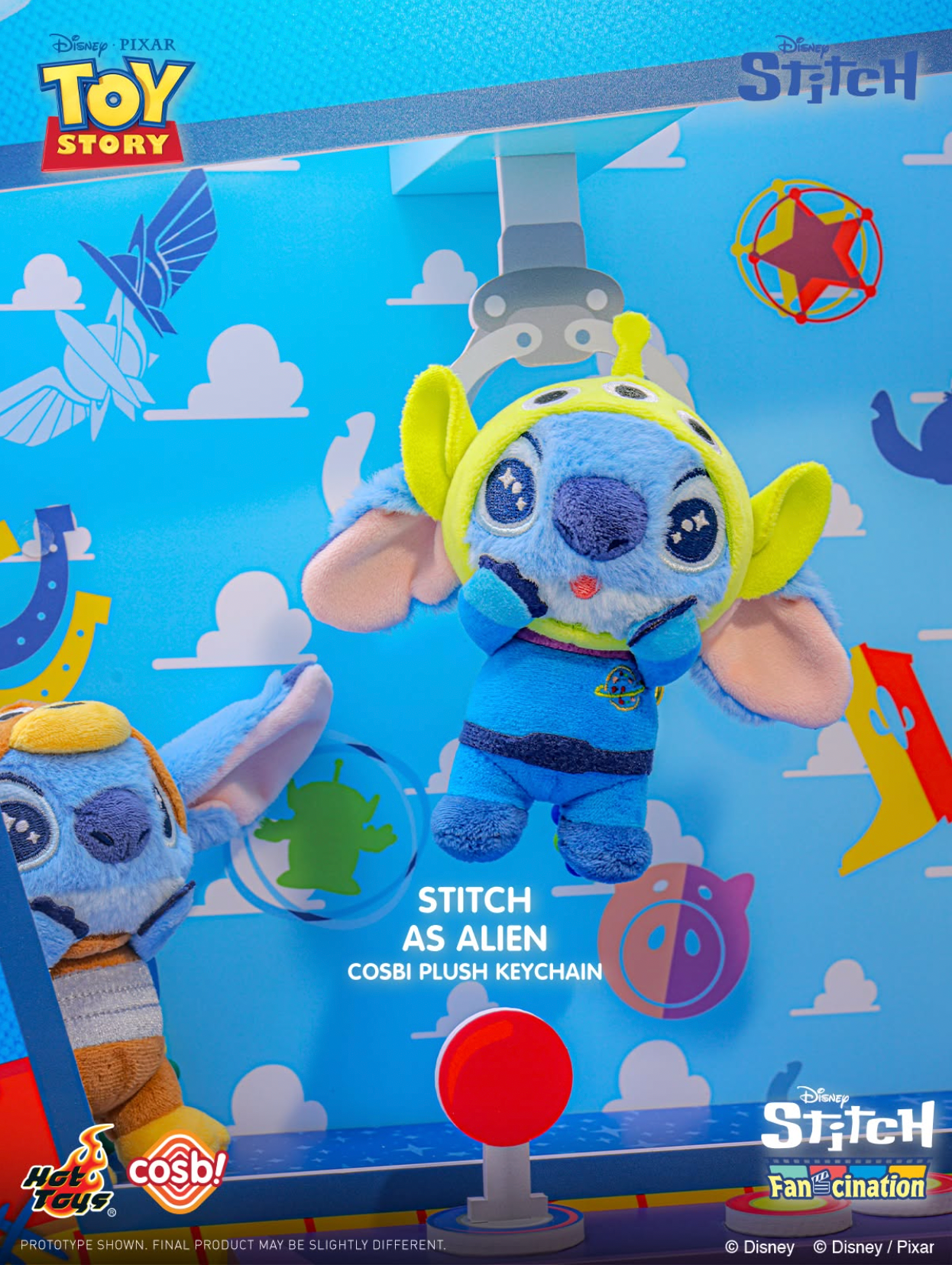 Hot Toys Disney Toy Story Stitch Cosbi Plush Keychain - Blind Box
