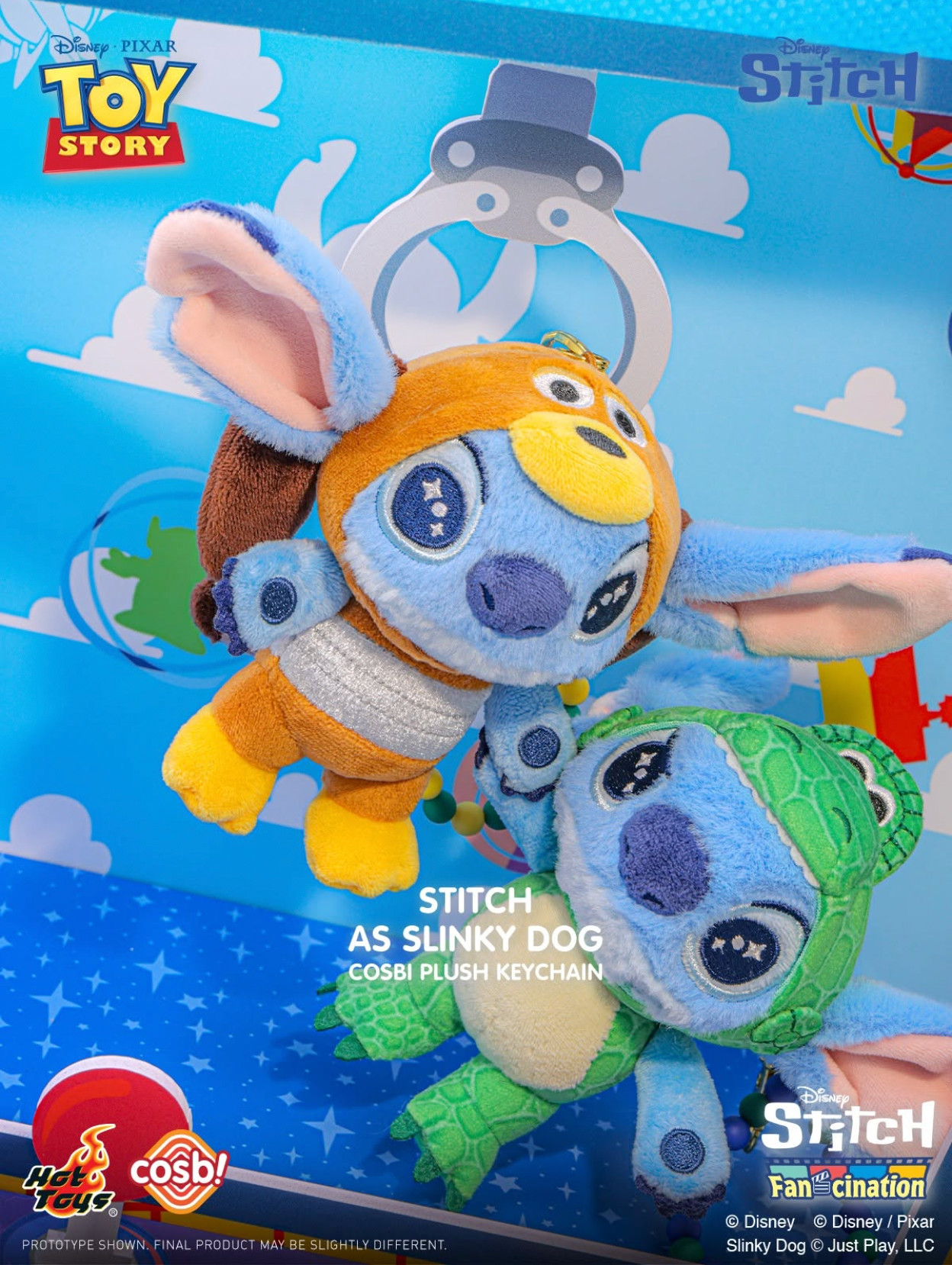 Hot Toys Disney Toy Story Stitch Cosbi Plush Keychain - Blind Box