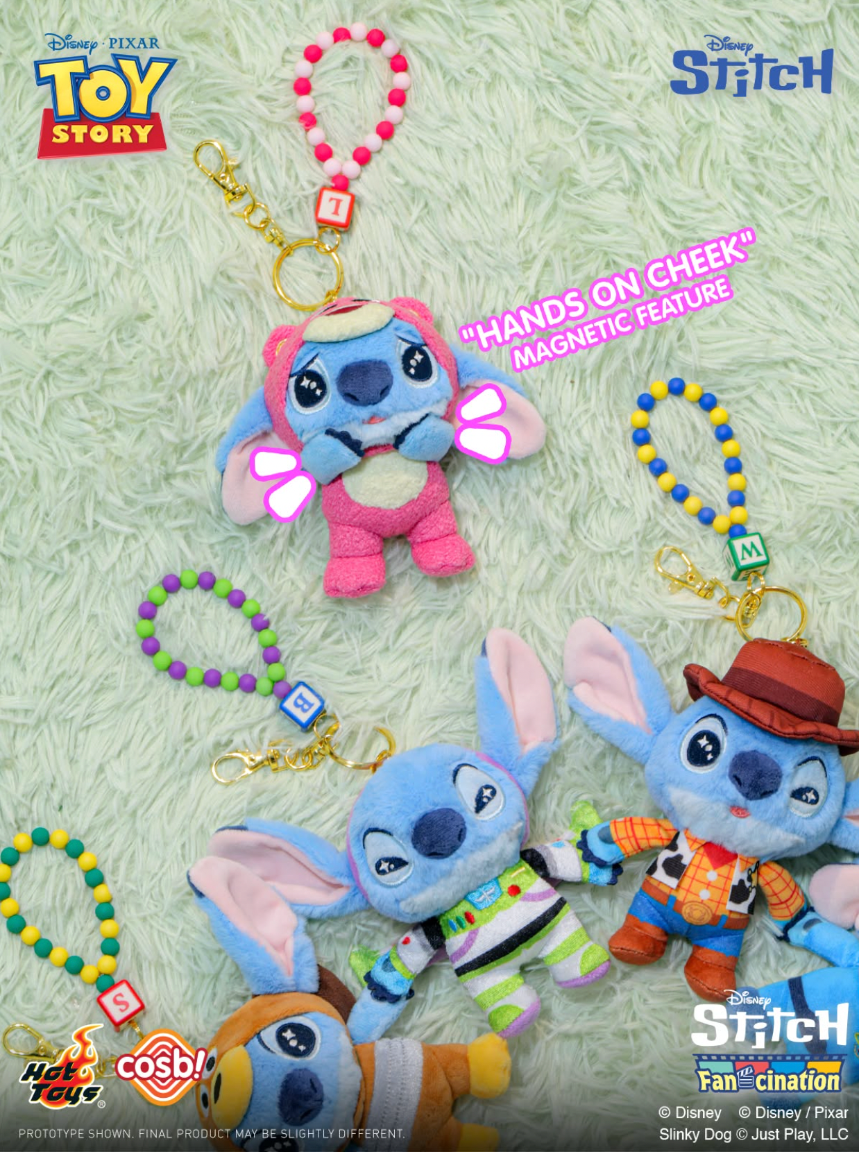 Hot Toys Disney Toy Story Stitch Cosbi Plush Keychain - Blind Box